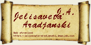 Jelisaveta Arađanski vizit kartica